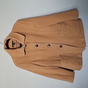 Preston & York Wool Blend Camel Color Peacoat Sweet Timeless Academia Size 16